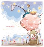 唯美浪漫插画素材