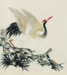 仙鹤水墨画