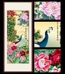 富贵花开图 客厅装饰画图片素材