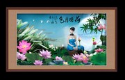 中秋荷塘月色装饰图片素材