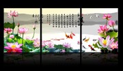 莲花无框画大图