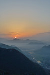 高山观日落图片 