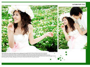 清新女孩图片 婚纱相册模板