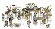 古人生活图片素材 古人国画图片