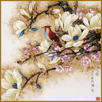 精美工笔花鸟画图片 木棉花工笔画