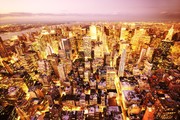 金色城市图片 城市夜景图片