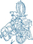 修自行车矢量插画