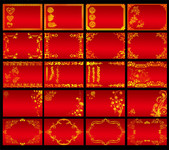 金色欧式花纹边框素材