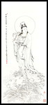 线描观世音菩萨画像下载