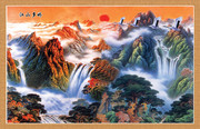 江山多娇风景中堂画