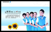 机场挂图 航空公司服务展板