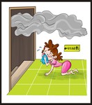 消防知识漫画 火场逃生安全知识图片 