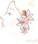 手绘美女头像