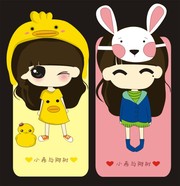 卡通手机壳图案