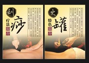 刮痧拔火罐简介挂图 养生展板下载