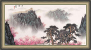 古塞春晖 长城风景国画图片