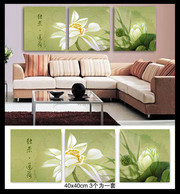 清雅中国风荷花无框画
