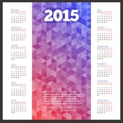 2015年日历矢量模板