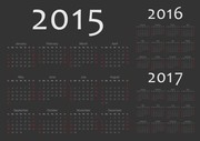 2015年到2017年日历表下载