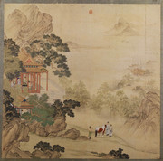 乾隆皇帝阅骏图屏_清_郎世宁、乾隆