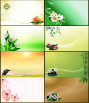 8款清新花卉展板背景