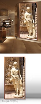 石雕像装饰画图片