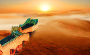 长城夕阳美景图
