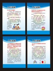 蓝色人民调解制度展板