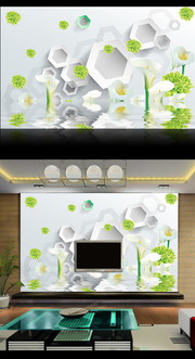 3D电视墙装饰画下载