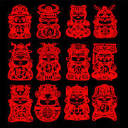 吉祥娃娃吉祥剪纸