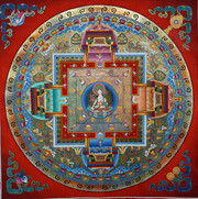 白度母坛城唐卡画