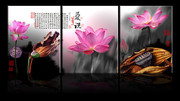 荷塘月色装饰画图片