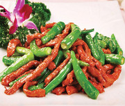 杭椒牛柳美食图片