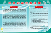 民事诉讼立案须知展板图片