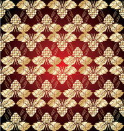 金色葡萄花纹