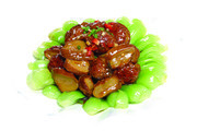 黑椒煎醇杏鲍菇菜品