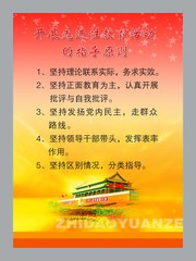 开展先进性教育活动的指导原则挂图