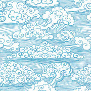 蓝色海浪矢量