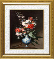 鲜花静物油画下载