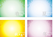 春夏秋冬展板