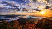 秋天晚霞风景图片