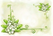 绿色手绘藤蔓背景