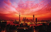 上海夕阳美景图片
