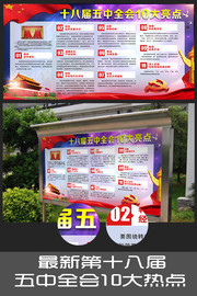 十八届五中全10大亮点展板设计