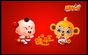 猴年招财童子图片
