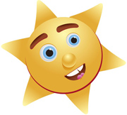 卡通太阳矢量图片