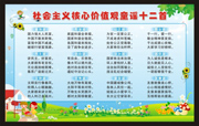 社会主义核心价值观童谣十二首展板