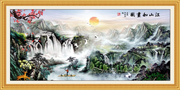 江山如画山水中堂画