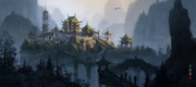 古典建筑游戏原画