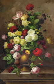 瓶中花卉静物装饰画